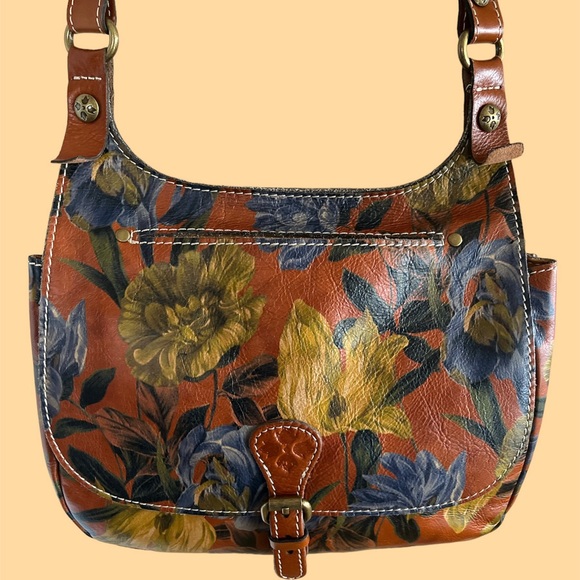 Patricia Nash Bags Patricia Nash Crossbody London Saddlebag Floral Leather Purse Euc Poshmark